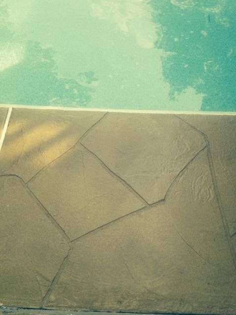 A Concrete Flagstone Overlay Updates This Ocean County, NJ Pool Area