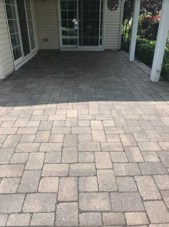 seal pavers sand and powerwash paver patio in Ocean County, New Jersey