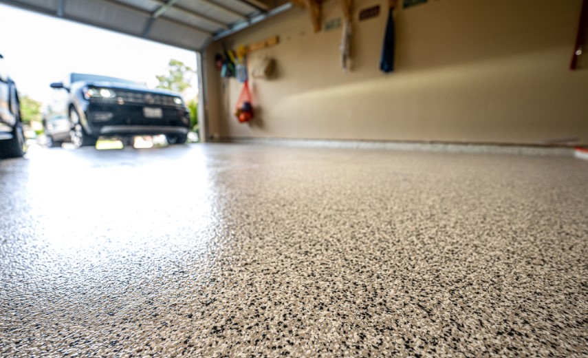 epoxy flake garage floor lbi long beach island
