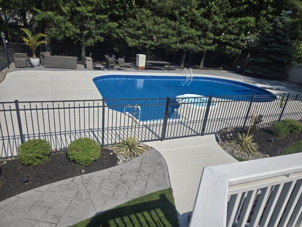 cool deck and stained stamped concrete Manalapan, NJ
