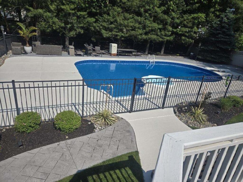 cool deck and stained stamped concrete Manalapan, NJ
